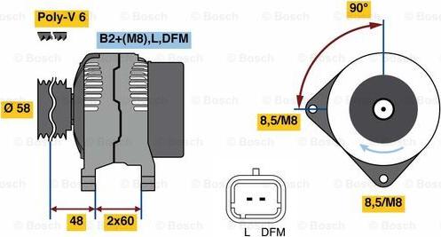 BOSCH 0 986 081 110 - Alternatore www.autoricambi360.it