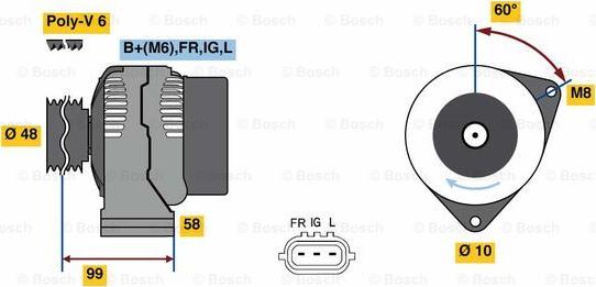 BOSCH 0 986 081 290 - Alternatore www.autoricambi360.it