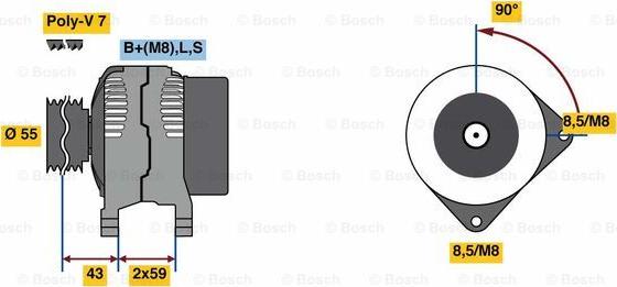 BOSCH 0 986 081 220 - Alternatore www.autoricambi360.it