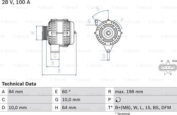 BOSCH 0 986 083 950 - Alternatore www.autoricambi360.it