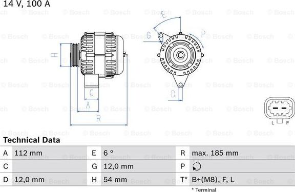 BOSCH 0 986 083 450 - Alternatore www.autoricambi360.it