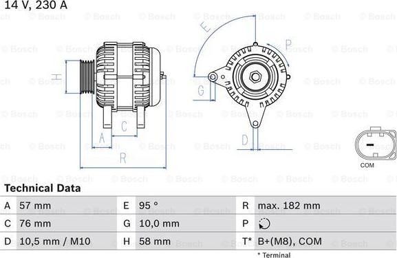 BOSCH 0 986 083 460 - Alternatore www.autoricambi360.it