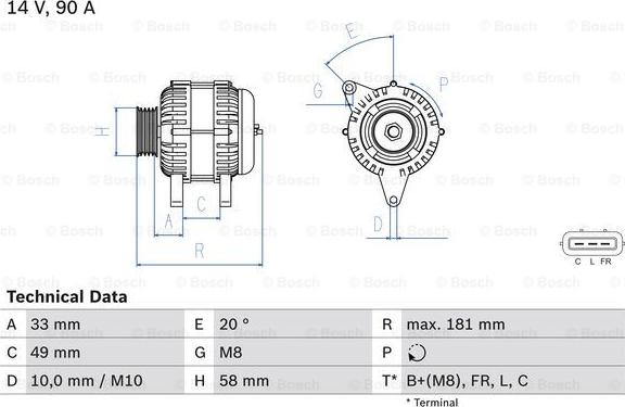 BOSCH 0 986 083 650 - Alternatore www.autoricambi360.it