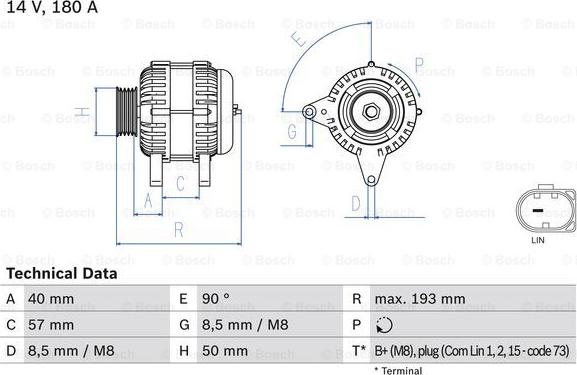 BOSCH 0 986 083 850 - Alternatore www.autoricambi360.it
