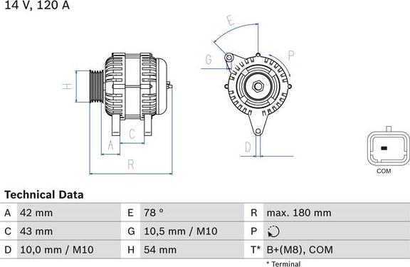 BOSCH 0 986 083 800 - Alternatore www.autoricambi360.it