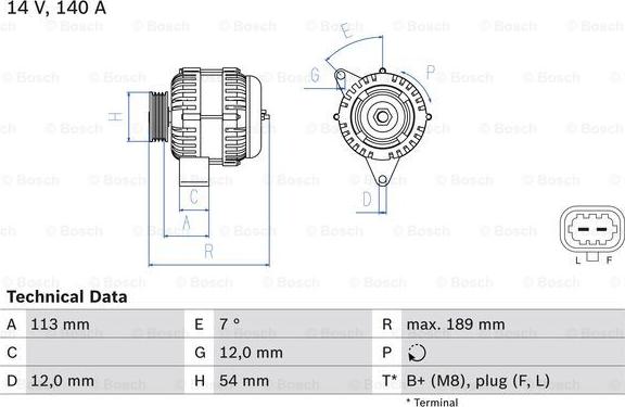 BOSCH 0 986 083 820 - Alternatore www.autoricambi360.it