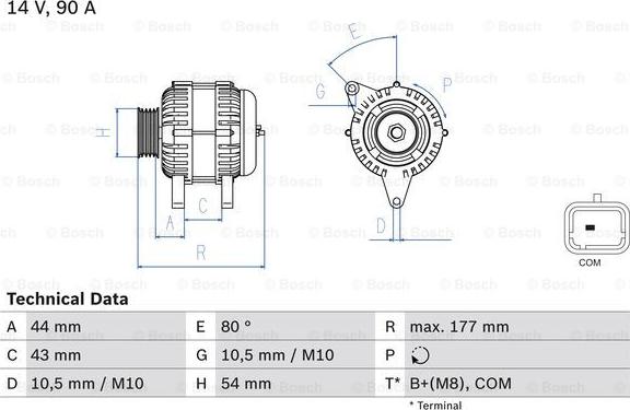 BOSCH 0 986 083 390 - Alternatore www.autoricambi360.it