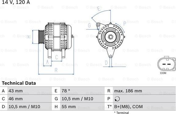 BOSCH 0 986 083 290 - Alternatore www.autoricambi360.it