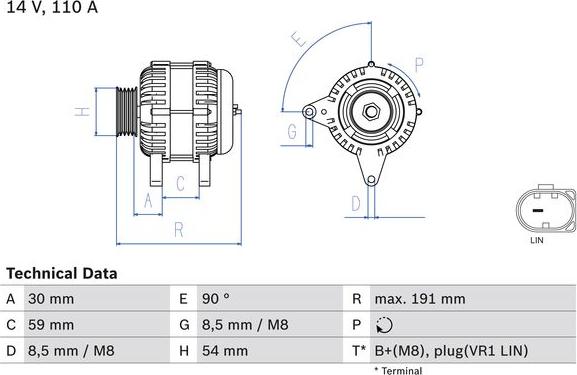 BOSCH 0 986 083 270 - Alternatore www.autoricambi360.it
