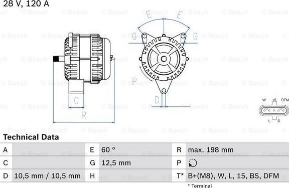 BOSCH 0 986 082 930 - Alternatore www.autoricambi360.it
