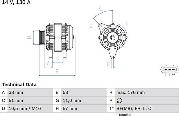 BOSCH 0 986 082 820 - Alternatore www.autoricambi360.it
