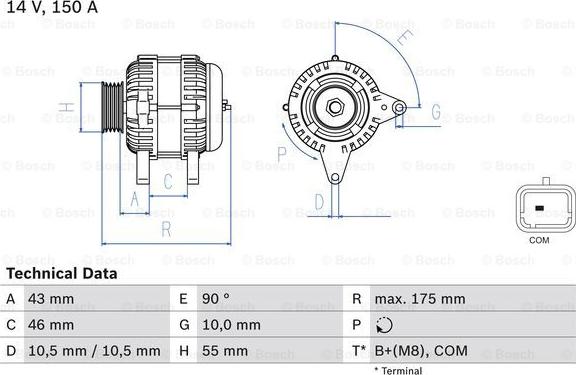 BOSCH 0 986 082 240 - Alternatore www.autoricambi360.it