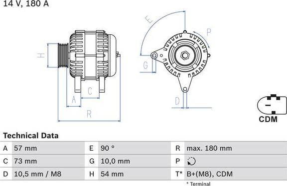 BOSCH 0 986 082 200 - Alternatore www.autoricambi360.it