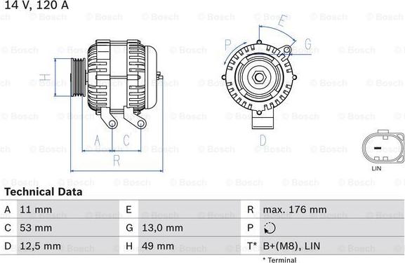 BOSCH 0 986 082 220 - Alternatore www.autoricambi360.it