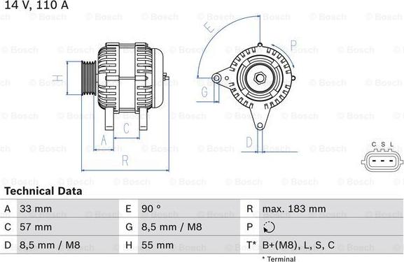 BOSCH 0 986 082 730 - Alternatore www.autoricambi360.it