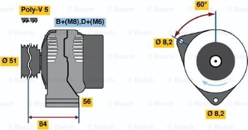 BOSCH 0 986 039 431 - Alternatore www.autoricambi360.it