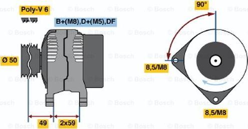 BOSCH 0 986 039 520 - Alternatore www.autoricambi360.it