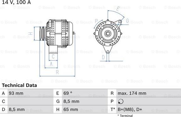 BOSCH 0 986 039 180 - Alternatore www.autoricambi360.it