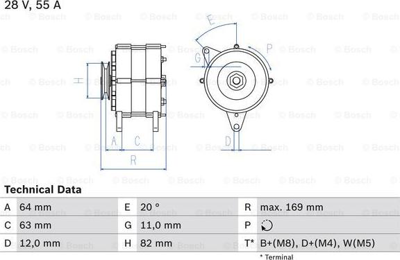 BOSCH 0 986 039 130 - Alternatore www.autoricambi360.it