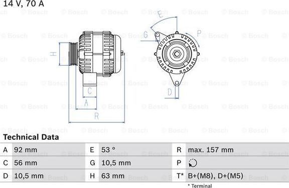 BOSCH 0 986 039 760 - Alternatore www.autoricambi360.it