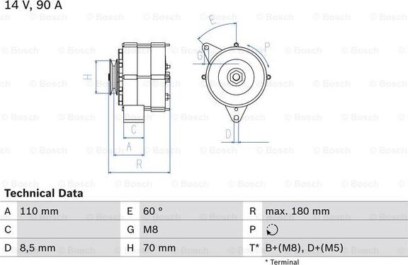 BOSCH 0 986 034 150 - Alternatore www.autoricambi360.it