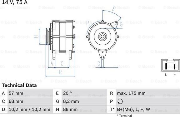 BOSCH 0 986 034 861 - Alternatore www.autoricambi360.it