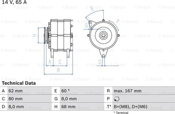 BOSCH 0 986 035 800 - Alternatore www.autoricambi360.it