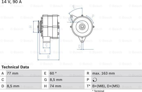BOSCH 0 986 035 820 - Alternatore www.autoricambi360.it