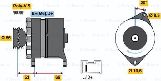 BOSCH 0 986 036 480 - Alternatore www.autoricambi360.it