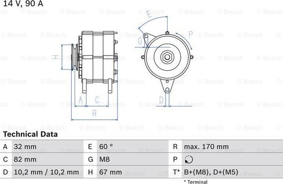 BOSCH 0 986 036 660 - Alternatore www.autoricambi360.it