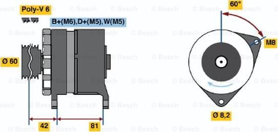 BOSCH 0 986 036 150 - Alternatore www.autoricambi360.it