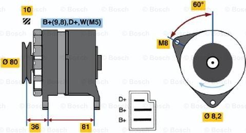 BOSCH 0 986 036 110 - Alternatore www.autoricambi360.it