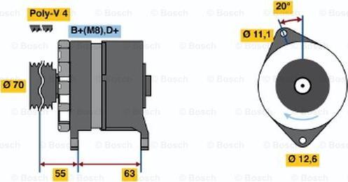 BOSCH 0 986 036 780 - Alternatore www.autoricambi360.it