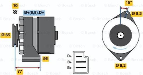 BOSCH 0 986 031 100 - Alternatore www.autoricambi360.it