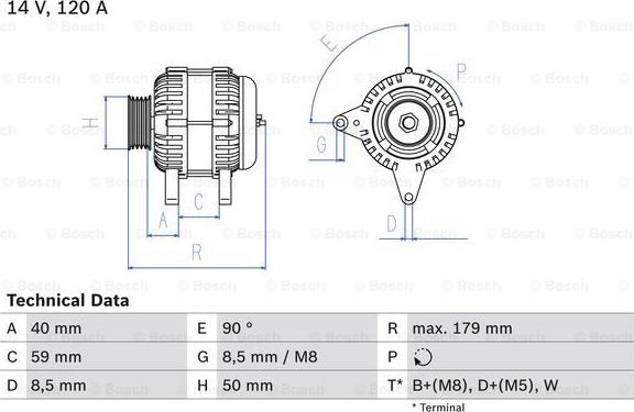 BOSCH 0 986 038 950 - Alternatore www.autoricambi360.it