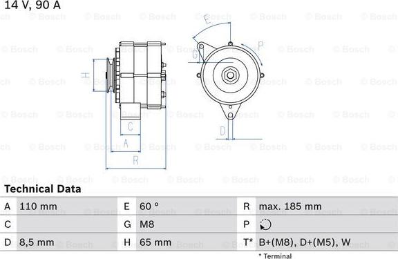 BOSCH 0 986 038 090 - Alternatore www.autoricambi360.it