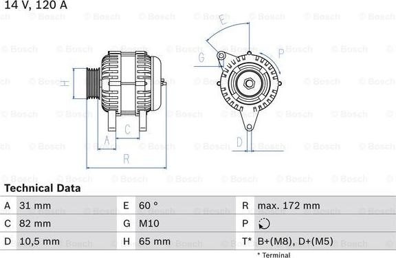 BOSCH 0 986 038 180 - Alternatore www.autoricambi360.it