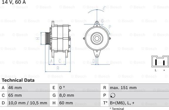 BOSCH 0 986 038 851 - Alternatore www.autoricambi360.it