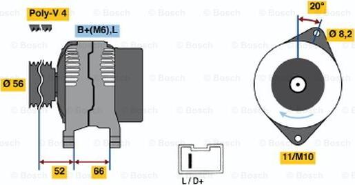 BOSCH 0 986 038 831 - Alternatore www.autoricambi360.it