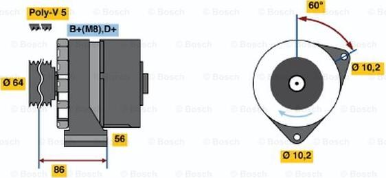 BOSCH 0 986 033 910 - Alternatore www.autoricambi360.it