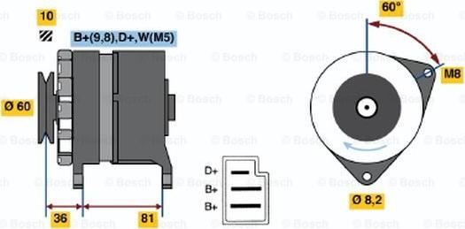 BOSCH 0 986 033 860 - Alternatore www.autoricambi360.it