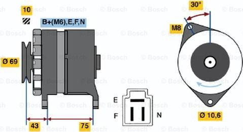 BOSCH 0 986 032 591 - Alternatore www.autoricambi360.it