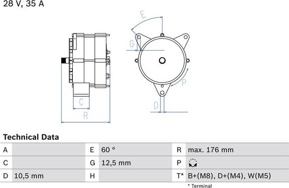 BOSCH 0 986 037 440 - Alternatore www.autoricambi360.it