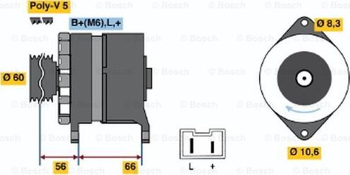 BOSCH 0 986 037 291 - Alternatore www.autoricambi360.it