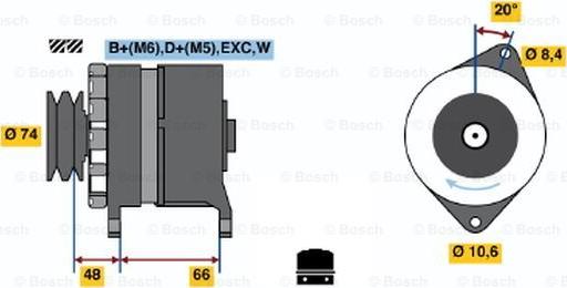 BOSCH 0 986 037 241 - Alternatore www.autoricambi360.it