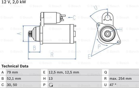 BOSCH 0 986 025 070 - Motorino d'avviamento www.autoricambi360.it