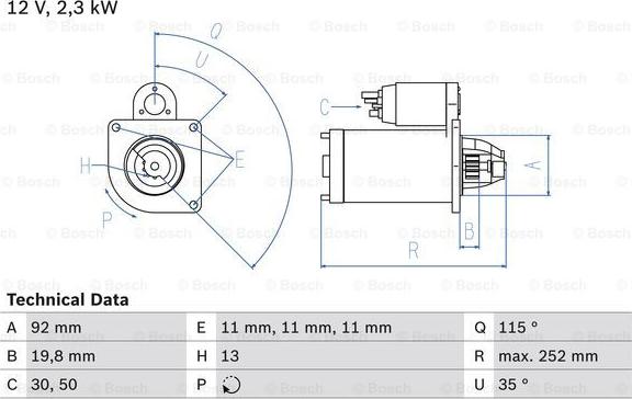 BOSCH 0 986 020 181 - Motorino d'avviamento www.autoricambi360.it