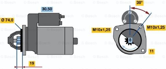 BOSCH 0 986 020 731 - Motorino d'avviamento www.autoricambi360.it