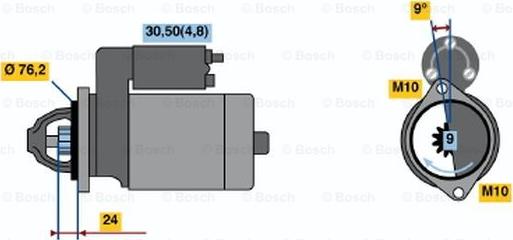 BOSCH 0 986 021 510 - Motorino d'avviamento www.autoricambi360.it