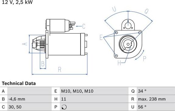 BOSCH 0 986 023 850 - Motorino d'avviamento www.autoricambi360.it